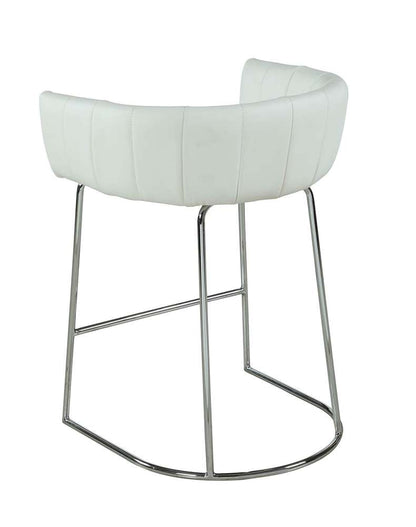 Chintaly - Denise Contemporary Channel Back Counter Stool - DENISE-CS-WHT veiw 5