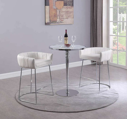 Chintaly - Denise Contemporary Pub Set with Counter Table & 2 Stools - DENISE-3PC veiw 2