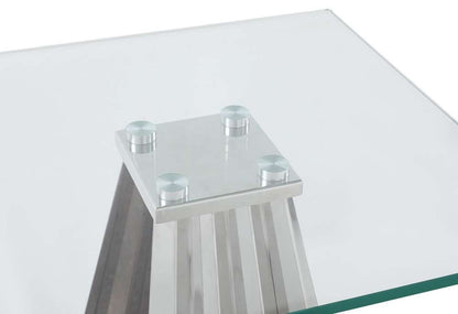 Chintaly - Dominique Contemporary 20in Glass Lamp Table w/ Flare Pyramid Base - DOMINIQUE-LT veiw 3