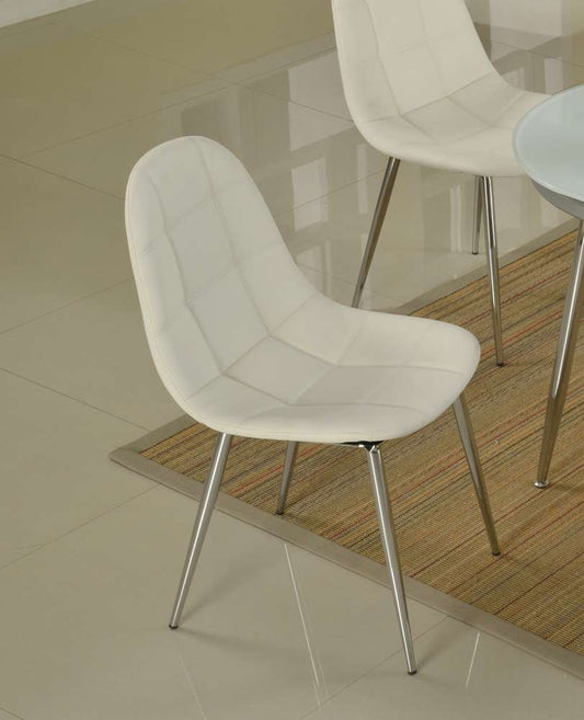 Chintaly - Donna Upholstered Back Side Chair (Set of 4) - DONNA-SC-WHT veiw 2