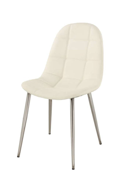 Chintaly - Donna Upholstered Back Side Chair (Set of 4) - DONNA-SC-WHT veiw 3