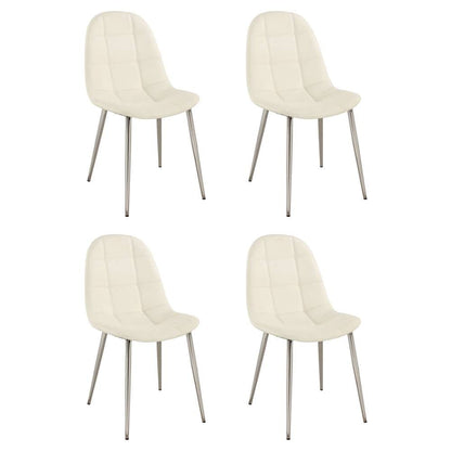 Chintaly - Donna Upholstered Back Side Chair (Set of 4) - DONNA-SC-WHT veiw 4