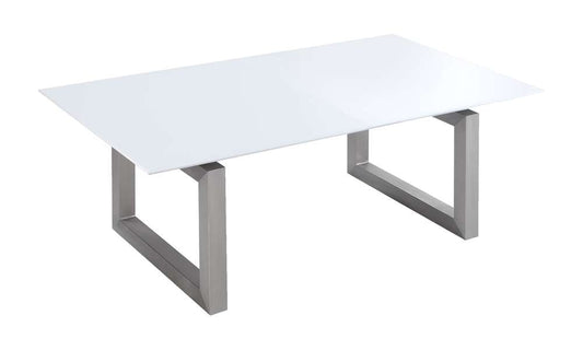 Chintaly - Ebony Dining Table in White - EBONY-DT veiw 1