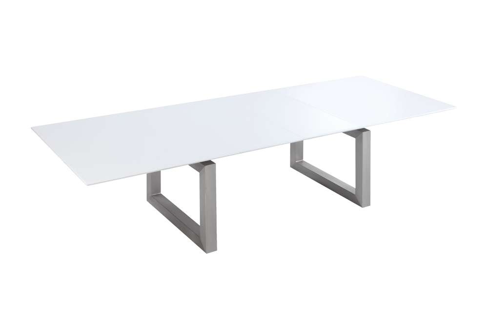 Chintaly - Ebony Dining Table in White - EBONY-DT veiw 3