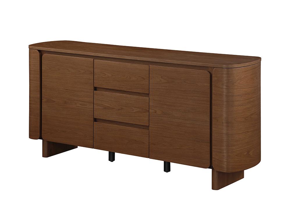 Chintaly - EDEN-BUF - Modern All-wood Buffet w/ 2 Shelves & 3 Drawers - EDEN-BUF veiw 1