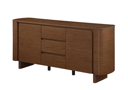 Chintaly - EDEN-BUF - Modern All-wood Buffet w/ 2 Shelves & 3 Drawers - EDEN-BUF veiw 1