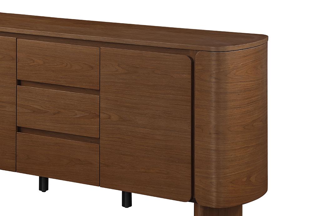 Chintaly - EDEN-BUF - Modern All-wood Buffet w/ 2 Shelves & 3 Drawers - EDEN-BUF veiw 7