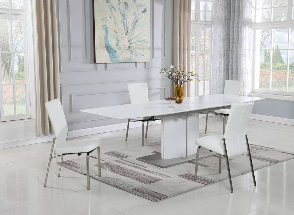 Chintaly - Elizabeth - Extendable Wooden Dining Table w/ Steel Base Plate - ELIZABETH-DT veiw 2