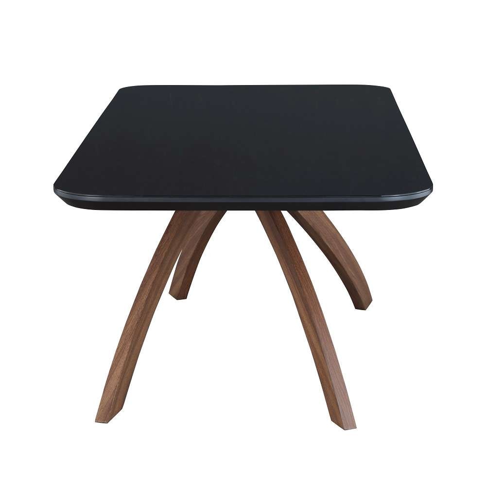 Chintaly - Emily - Black Glass Top Dining Table w/ Crisscross Base - EMILY-DT veiw 4