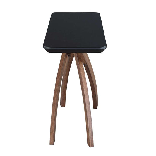 Chintaly - Emily - Black Glass Top  Sofa Table w/ Crisscross Base - EMILY-ST veiw 2