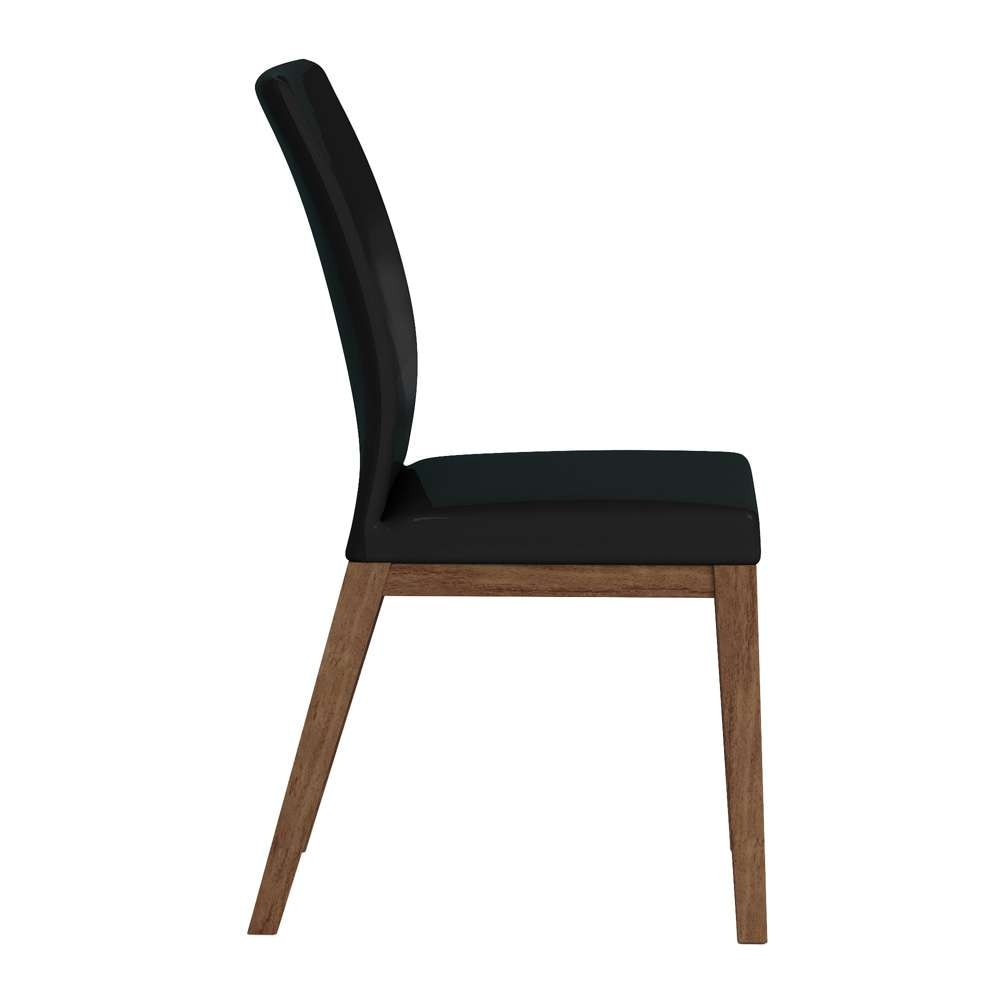 Chintaly - Emma - Curved Back Side Chair w/ Solid Wood Frame - (Set of 2) - EMMA-SC-BLK veiw 7