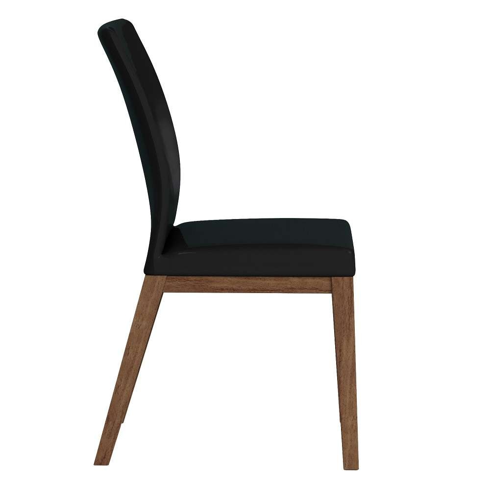 Chintaly - Emma - Curved Back Side Chair w/ Solid Wood Frame - (Set of 2) - EMMA-SC-BLK veiw 8