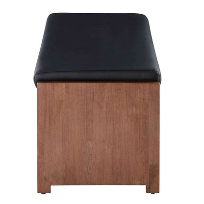 Chintaly - Emma - Upholstered Bench w/ Solid Wood Frame - EMMA-BCH-BLK veiw 3