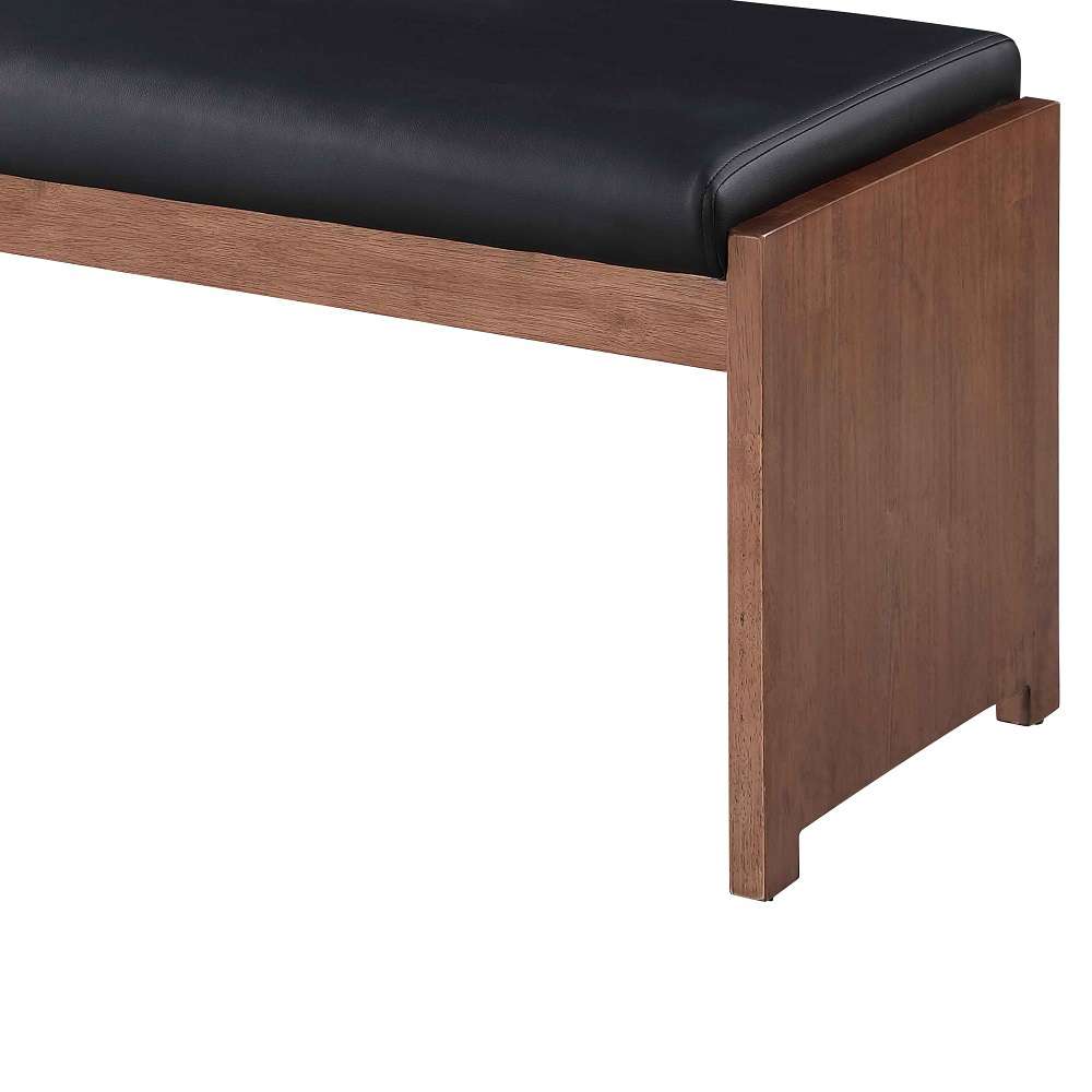 Chintaly - Emma - Upholstered Bench w/ Solid Wood Frame - EMMA-BCH-BLK veiw 5