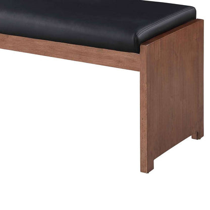 Chintaly - Emma - Upholstered Bench w/ Solid Wood Frame - EMMA-BCH-BLK veiw 5