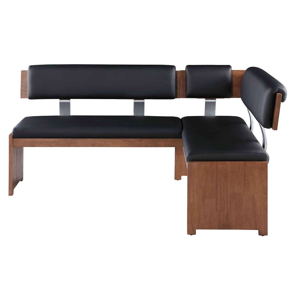 Chintaly - Emma - Upholstered Nook w/ Solid Wood Frame - EMMA-NOOK-BLK veiw 1