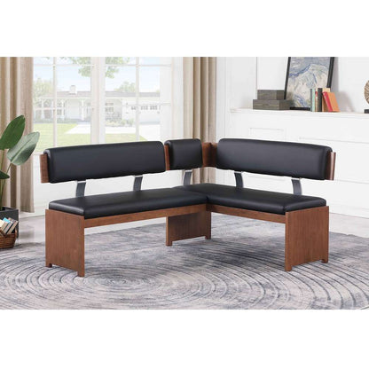 Chintaly - Emma - Upholstered Nook w/ Solid Wood Frame - EMMA-NOOK-BLK veiw 8