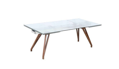 Chintaly - Erika 39inx 79-119in Extendable Glass Top w/ 20in Two Pull-out Ext - ERIKA-DT veiw 2