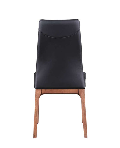 Chintaly - Esther Modern Contour Back Upholstered Side Chair w/ Solid Wood Base (Set of 2) - ROSARIO-SC-WAL-BLK veiw 5