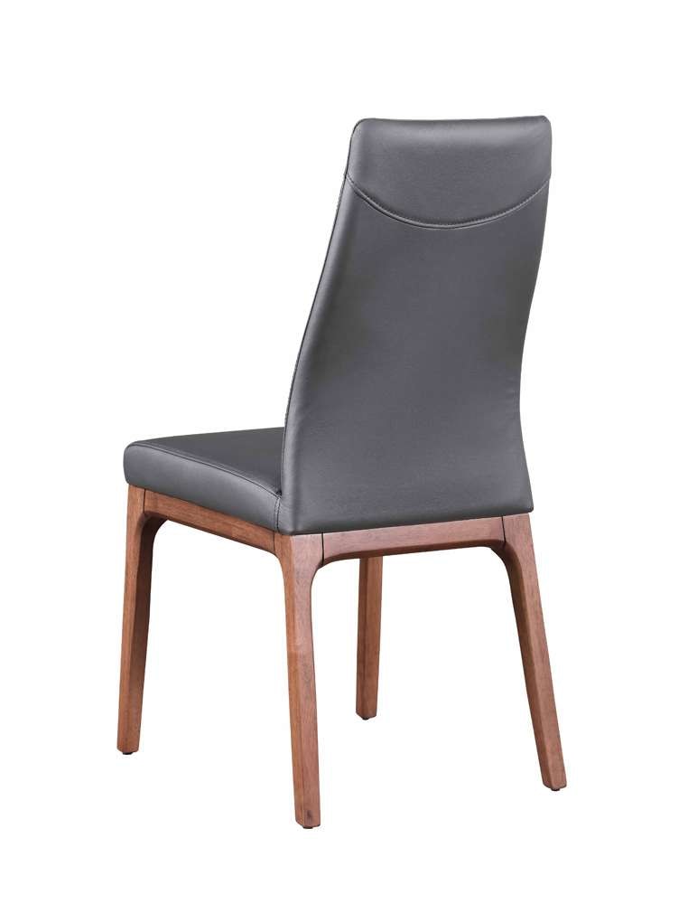 Chintaly - Esther Modern Contour Back Upholstered Side Chair w/ Solid Wood Base (Set of 2) - ROSARIO-SC-WAL-GRY veiw 3