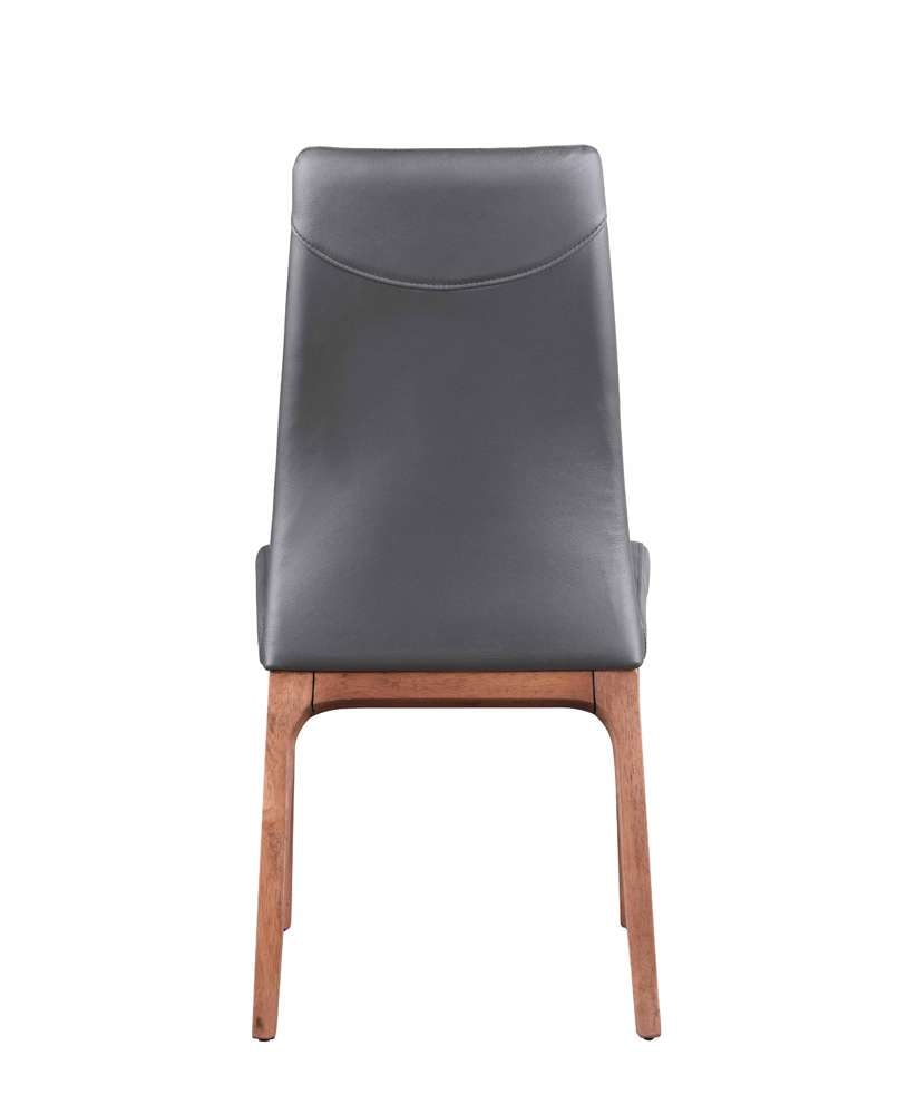 Chintaly - Esther Modern Contour Back Upholstered Side Chair w/ Solid Wood Base (Set of 2) - ROSARIO-SC-WAL-GRY veiw 6