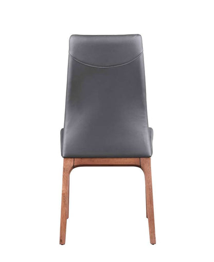Chintaly - Esther Modern Contour Back Upholstered Side Chair w/ Solid Wood Base (Set of 2) - ROSARIO-SC-WAL-GRY veiw 6