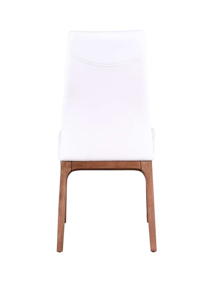 Chintaly - Esther Modern Contour Back Upholstered Side Chair w/ Solid Wood Base (Set of 2) - ROSARIO-SC-WAL-WHT veiw 5
