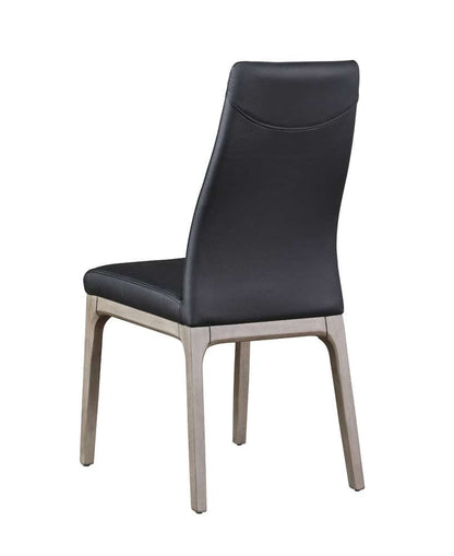 Chintaly - Esther Modern Dining Set w/ Extendable Glass Table & 2-Tone Chairs - ESTHER-ROSARIO-GRY-5PC-BLK veiw 6