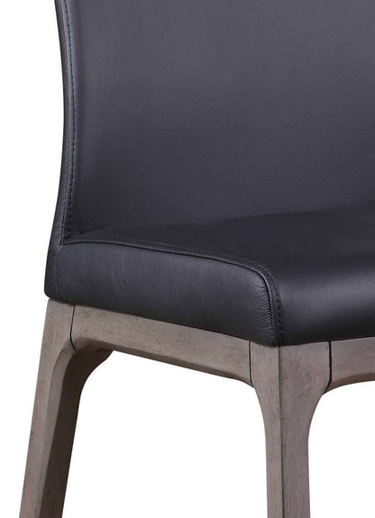 Chintaly - Esther Modern Dining Set w/ Extendable Glass Table & 2-Tone Chairs - ESTHER-ROSARIO-GRY-5PC-BLK veiw 7