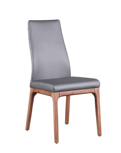 Chintaly - Esther Modern Dining Set w/ Extendable Glass Table & 2-Tone Chairs - ESTHER-ROSARIO-WAL-5PC-GRY veiw 5