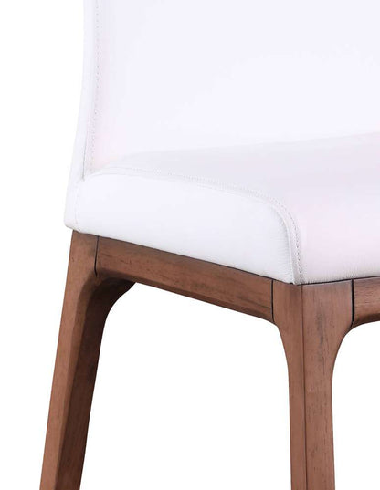 Chintaly - Esther Modern Dining Set w/ Extendable Glass Table & 2-Tone Chairs - ESTHER-ROSARIO-WAL-5PC-WHT veiw 7