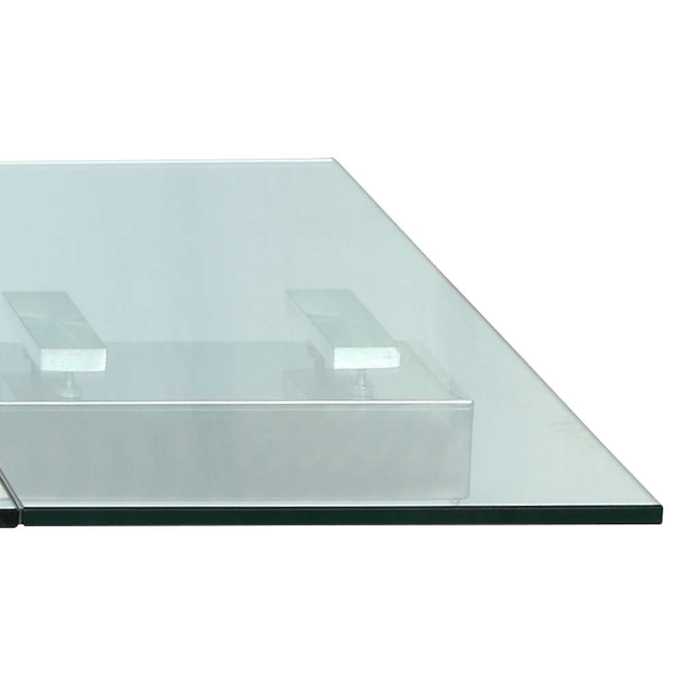 Chintaly - Esther Modern Dining Table w/ Extendable Glass Top & Solid Wood Legs - ESTHER-DT-GRY veiw 7