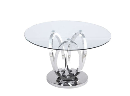 Chintaly - Evelyn 5 Pieces Dining Set Table With 4 Side Chairs - EVELYN-5PC-POL veiw 3