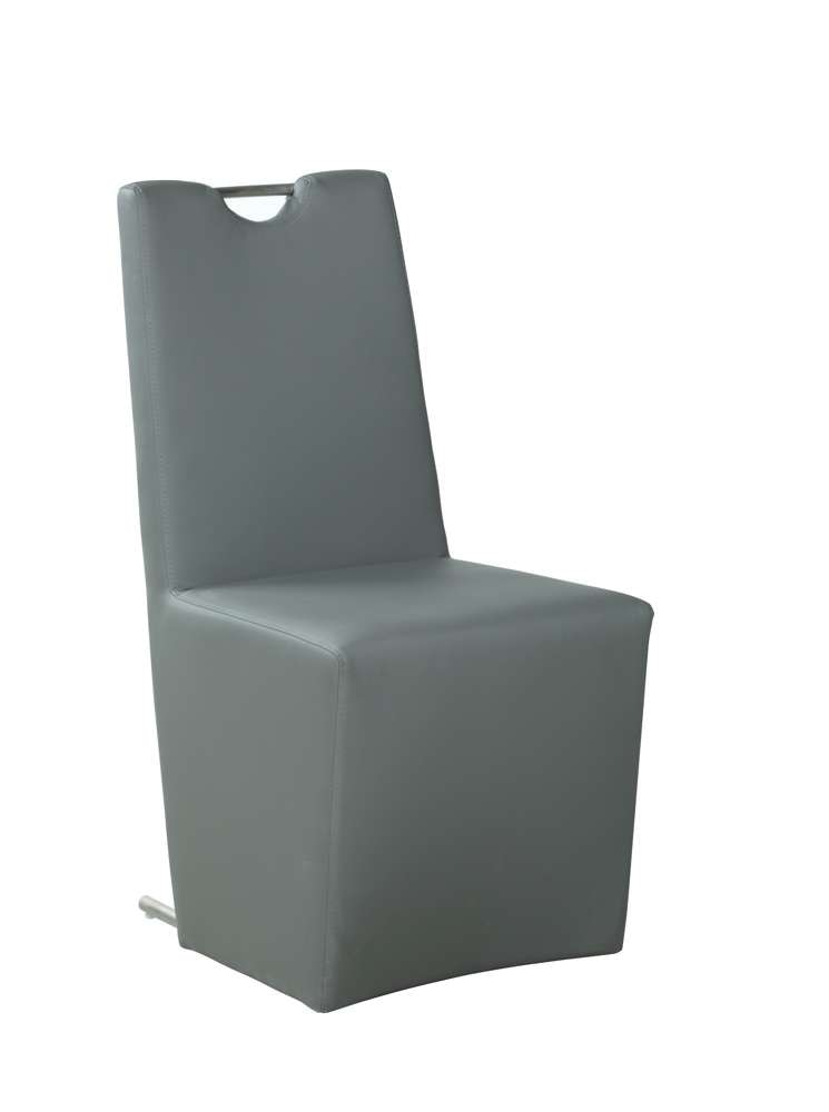 Chintaly - Evie Contemporary Upholstered Handle-Back Side Chair (Set of 2) - EVIE-SC-GRY-PU veiw 4