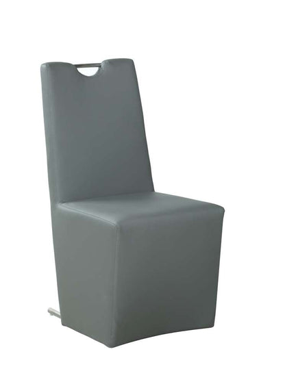 Chintaly - Evie Contemporary Upholstered Handle-Back Side Chair (Set of 2) - EVIE-SC-GRY-PU veiw 4