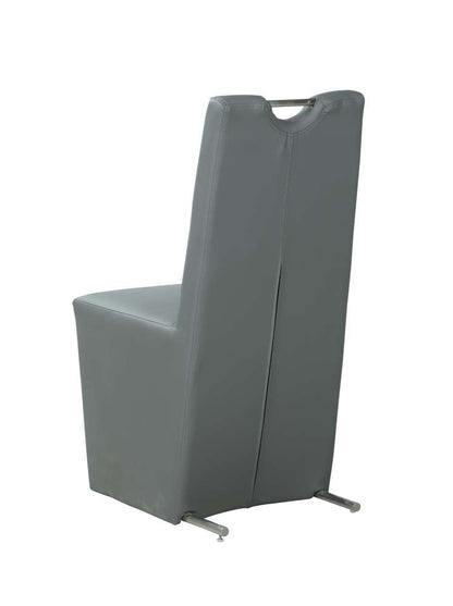 Chintaly - Evie Contemporary Upholstered Handle-Back Side Chair (Set of 2) - EVIE-SC-GRY-PU veiw 5