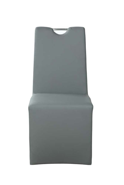 Chintaly - Evie Contemporary Upholstered Handle-Back Side Chair (Set of 2) - EVIE-SC-GRY-PU veiw 6