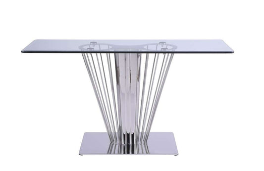 Chintaly - Fernanda Contemporary Glass Sofa Table - FERNANDA-ST veiw 2