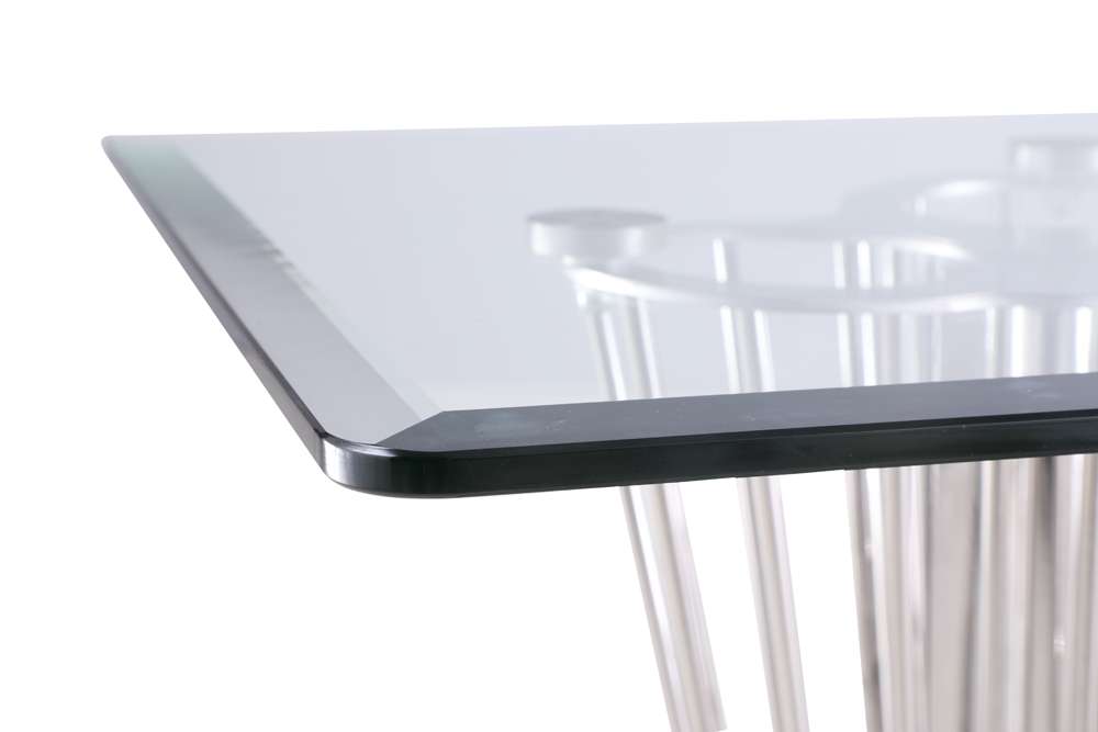 Chintaly - Fernanda Contemporary Rectangular Glass Dining Table - FERNANDA-DT-RCT veiw 4