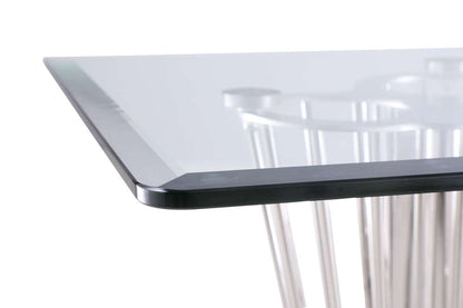 Chintaly - Fernanda Contemporary Rectangular Glass Dining Table - FERNANDA-DT-RCT veiw 4