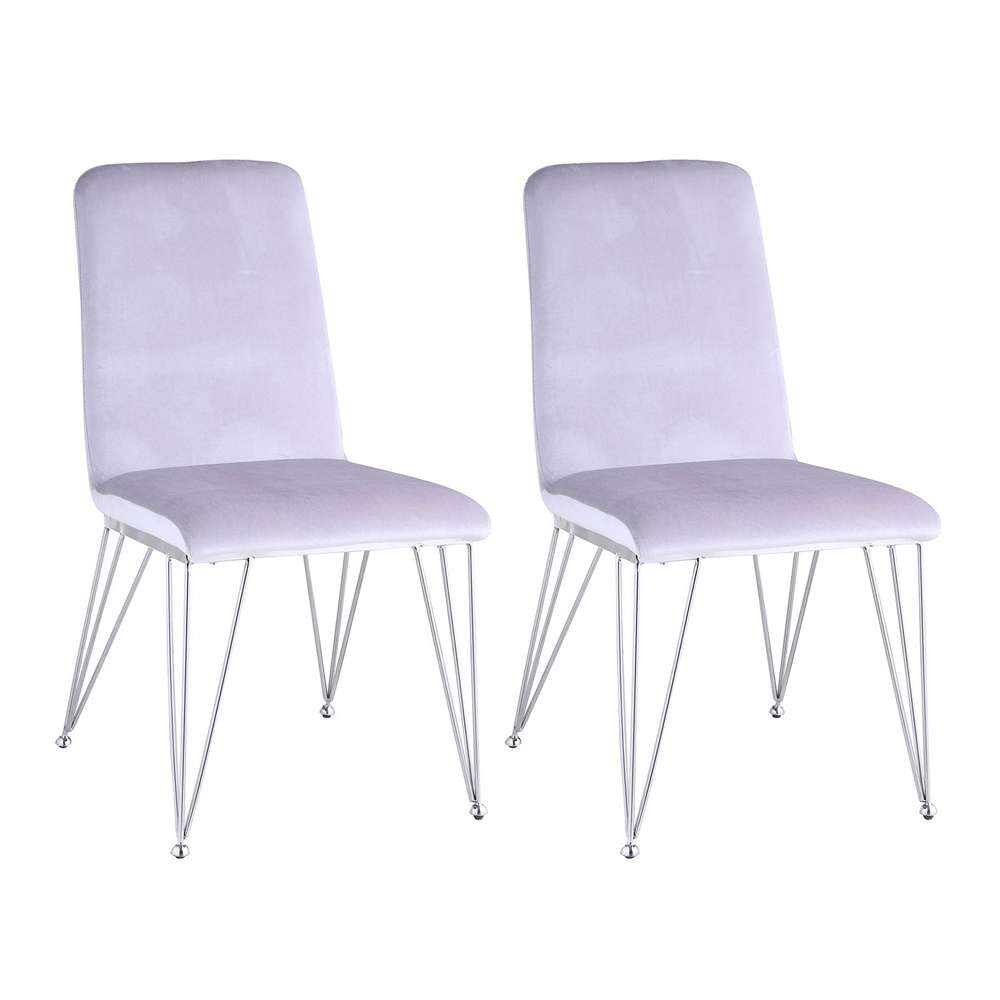 Chintaly - Fernanda Contemporary Upholstered Side Chair (Set of 2) - FERNANDA-SC-GRY veiw 1