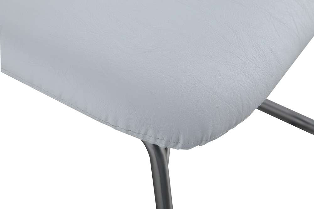 Chintaly - Gretchen - Contemporary Curved-Back Side Chair w/ Sled Base - (Set of 2) - GRETCHEN-SC-WHT veiw 3