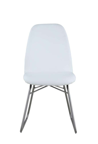 Chintaly - Gretchen - Contemporary Curved-Back Side Chair w/ Sled Base - (Set of 2) - GRETCHEN-SC-WHT veiw 4