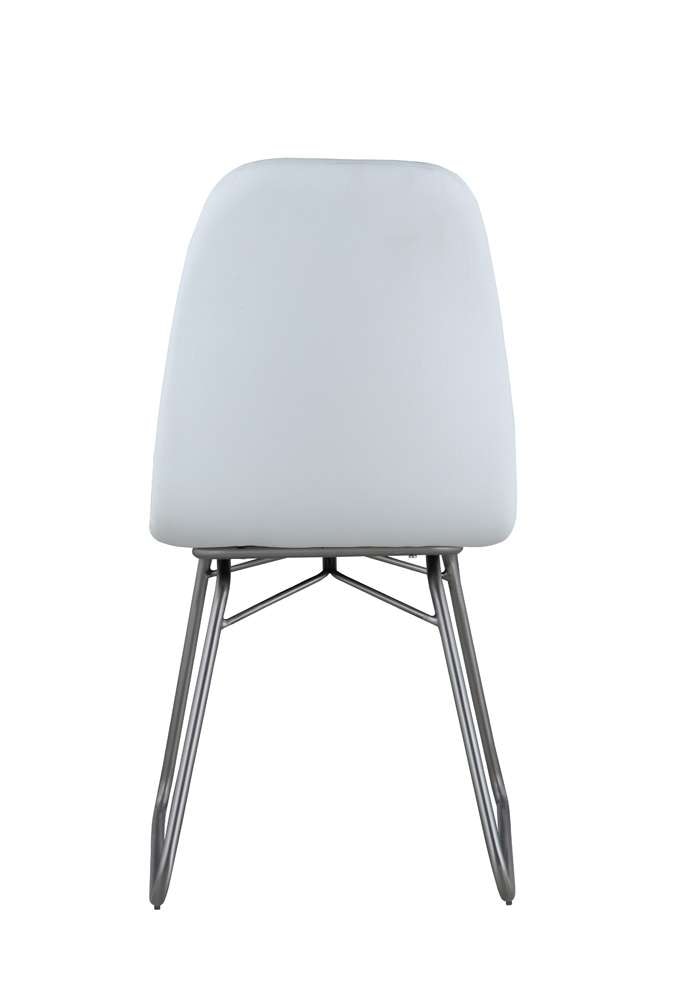 Chintaly - Gretchen - Contemporary Curved-Back Side Chair w/ Sled Base - (Set of 2) - GRETCHEN-SC-WHT veiw 6