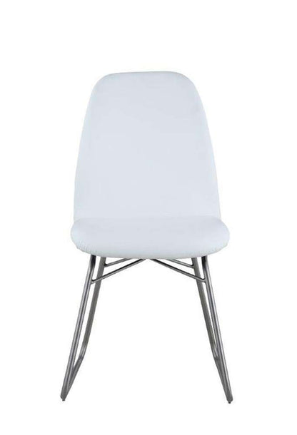 Chintaly - Gretchen - Contemporary Curved-Back Side Chair w/ Sled Base - (Set of 2) - GRETCHEN-SC-WHT veiw 8