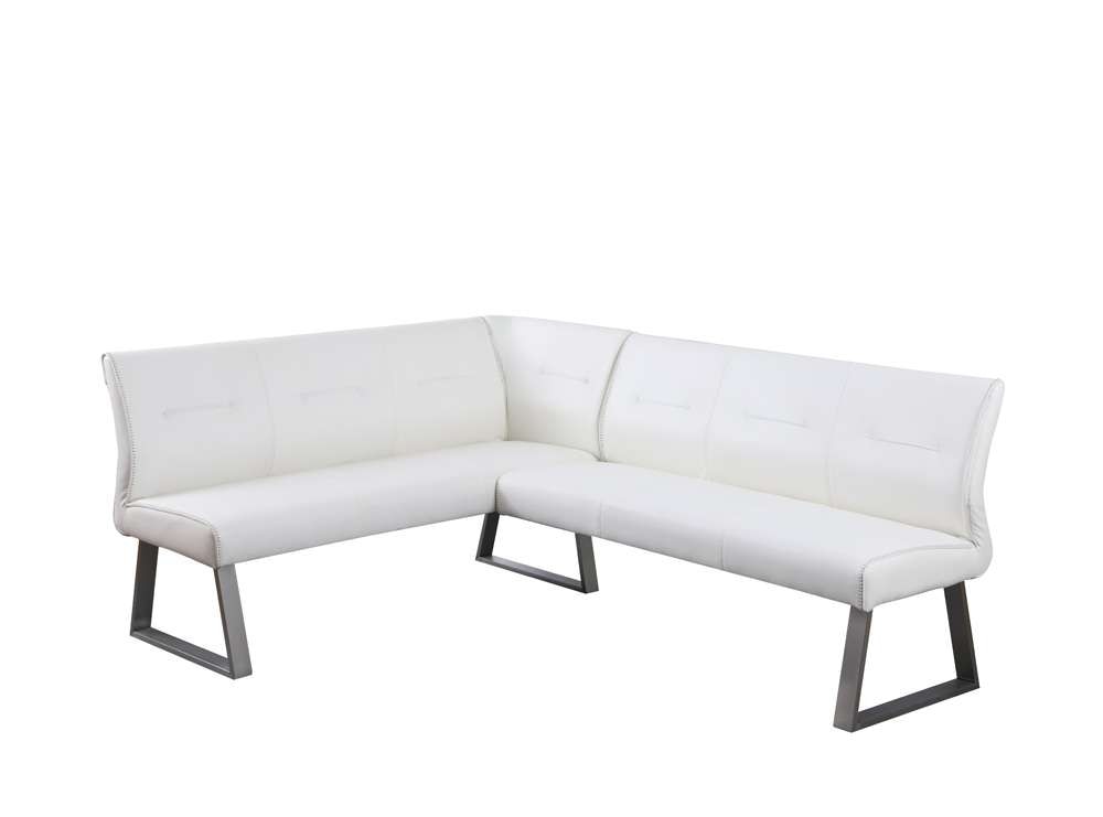 Chintaly - Gwen - Contemporary Counter Height Reversible Nook w/ Highlight Stitching - GWEN-CNT-NOOK-WHT veiw 1