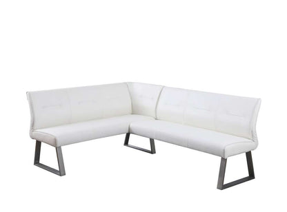 Chintaly - Gwen - Contemporary Counter Height Reversible Nook w/ Highlight Stitching - GWEN-CNT-NOOK-WHT veiw 1