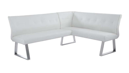 Chintaly - Gwen Reversible Nook With Semi-Attached Seat Cushion - GWEN-NOOK-WHT veiw 1