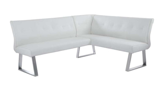 Chintaly - Gwen Reversible Nook With Semi-Attached Seat Cushion - GWEN-NOOK-WHT veiw 1