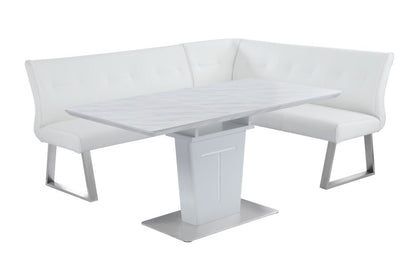 Chintaly - Gwen Reversible Nook With Semi-Attached Seat Cushion - GWEN-NOOK-WHT veiw 2